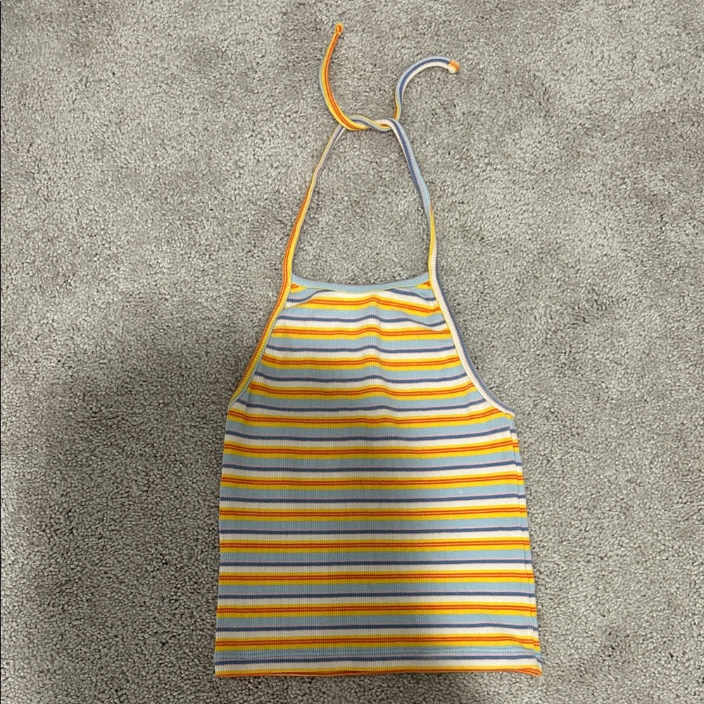 Brandy Melville Striped Halter Top